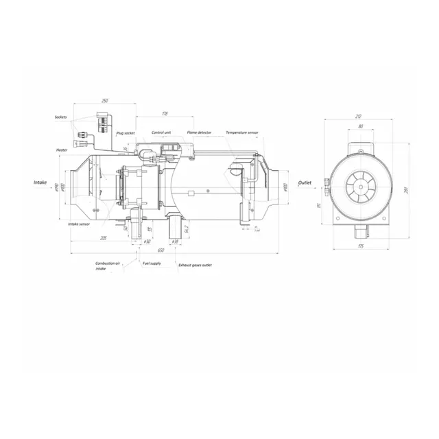 AUTOTERM Air 8 KW 24 Volt med båtpakke 