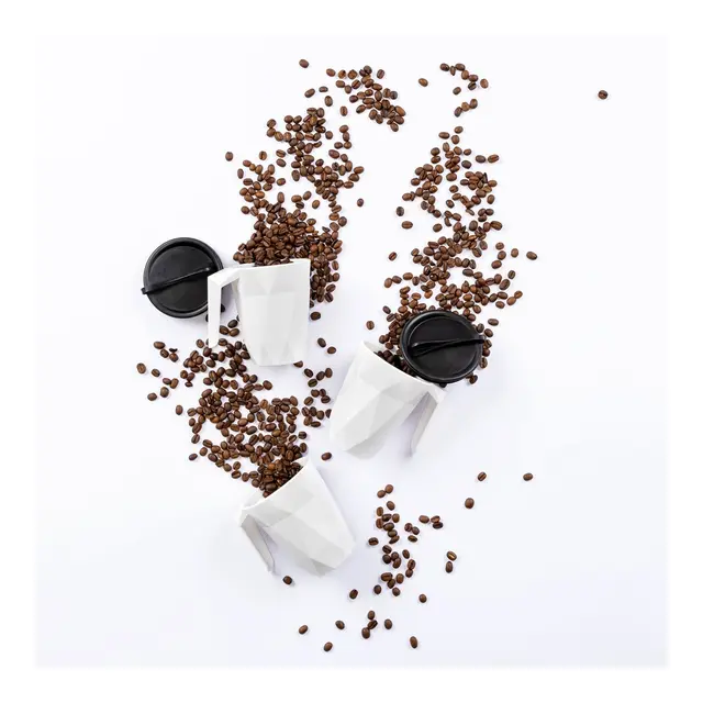 SILWY Magnetic Kaffekrus To-Go (plast) m/lokk og Stick-on magnetpad 