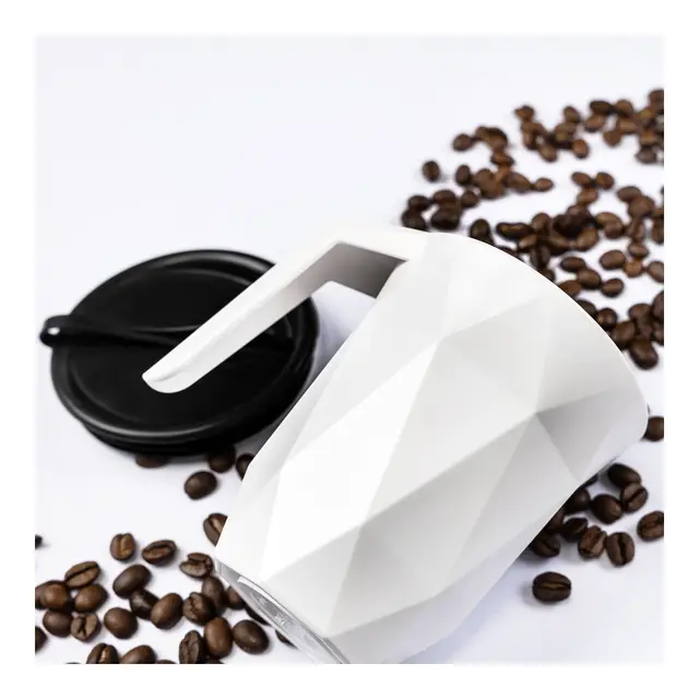 SILWY Magnetic Kaffekrus To-Go (plast) m/lokk og Stick-on magnetpad 