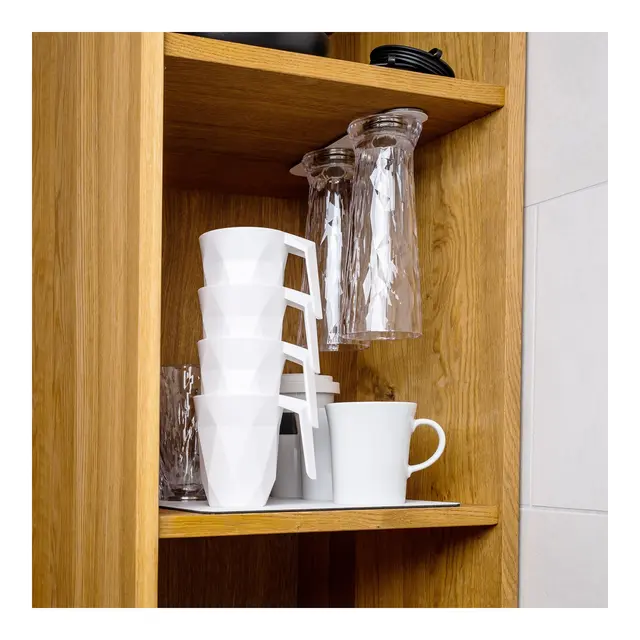 SILWY Magnetic Kaffekrus To-Go (plast) m/lokk og Stick-on magnetpad 