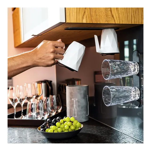 SILWY Magnetic Kaffekrus To-Go (plast) m/lokk og Stick-on magnetpad 