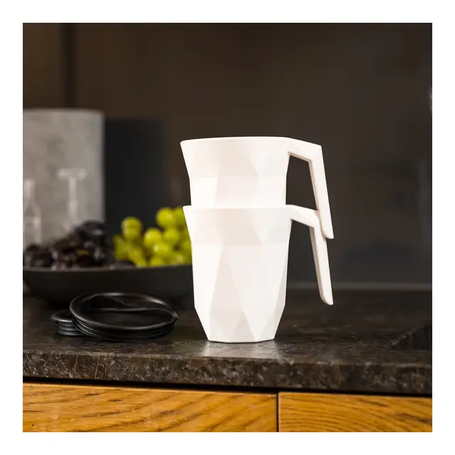 SILWY Magnetic Kaffekrus To-Go (plast) m/lokk og Stick-on magnetpad 