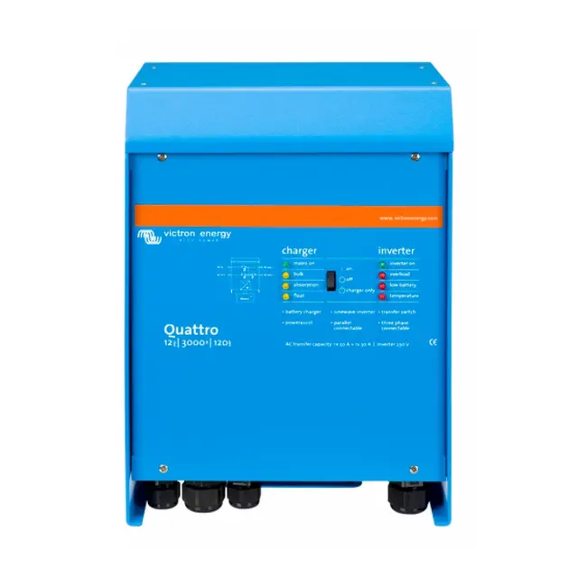 VICTRON  Quattro 12/3000/120-50/50 Kombinert Batterilader og Inverter 