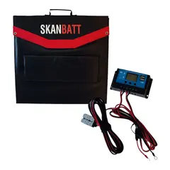 SKANBATT Solcellepanel Pakke Portabelt 60W - 820x400mm - 10A PWM regulator