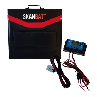 SKANBATT Solcellepanel Pakke Portabelt 60W - 820x400mm - 10A PWM regulator