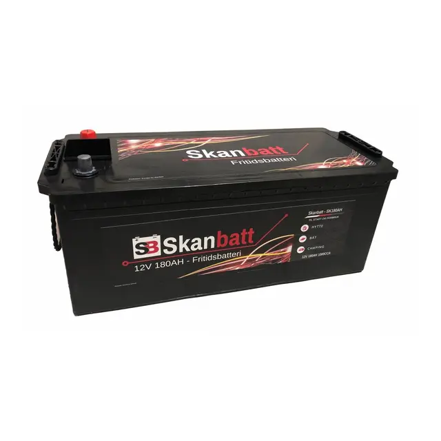 SKANBATT Fritidsbatteri 12V 180AH (513x223x203/223mm) +venstre - 1000CCA 