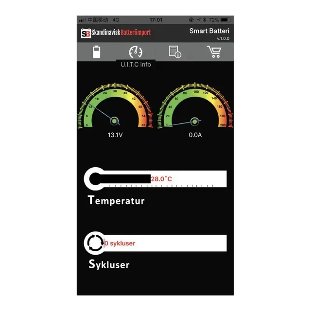 SKANBATT Bluetooth Lithium 12V 20ah Batteri med 30A BMS 