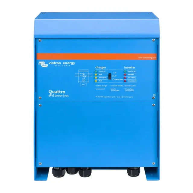VICTRON Quattro 12/5000/220-100/100 Kombinert Batterilader og Inverter 