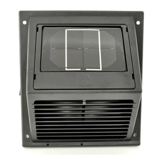 WATTSTUNDE Solcelleventilator Veggmodell Sort - 21 x 24 x 19 cm 