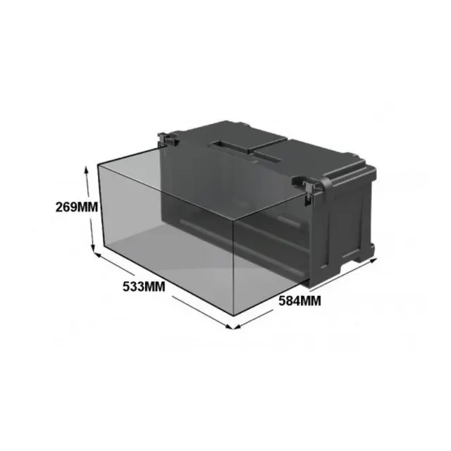 NOCO Batterikasse solid, dobbel innv. mål: 533x584x269 mm 