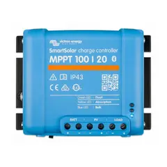 VICTRON  SmartSolar MPPT 100/20 12, 24, 48V - Auto m/Bl&#229;tann