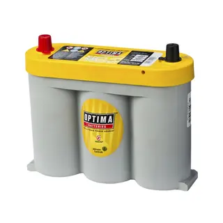 OPTIMA AGM Yellow Top 6V 55ah 765cca 254x90x203mm +midstilt 8018-356