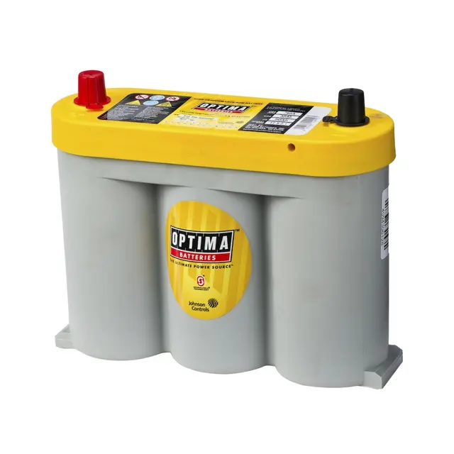 OPTIMA AGM Yellow Top 6V 55ah 765cca 254x90x203mm +midstilt 8018-356 