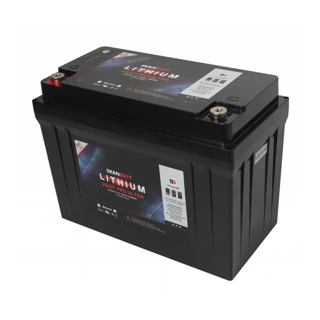 SKANBATT Lithium HEAT PRO 12V 120AH CAN Bus - 400A (3s) - (700A Peak) 