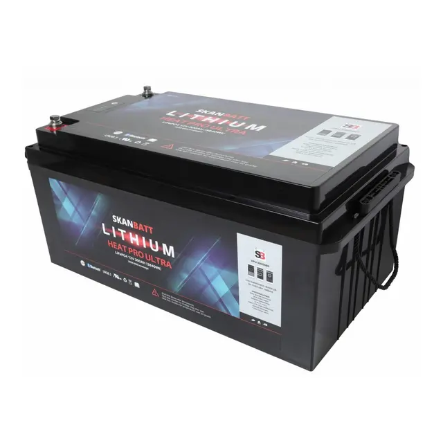 SKANBATT  Lithium HEAT PRO 12V 300AH CAN Bus - 600A (3s) - (900A Peak) 