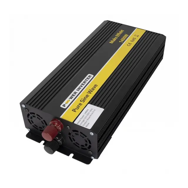 Power Inverter 12V 1400w Ren Sinus - m/fjernkontroll 