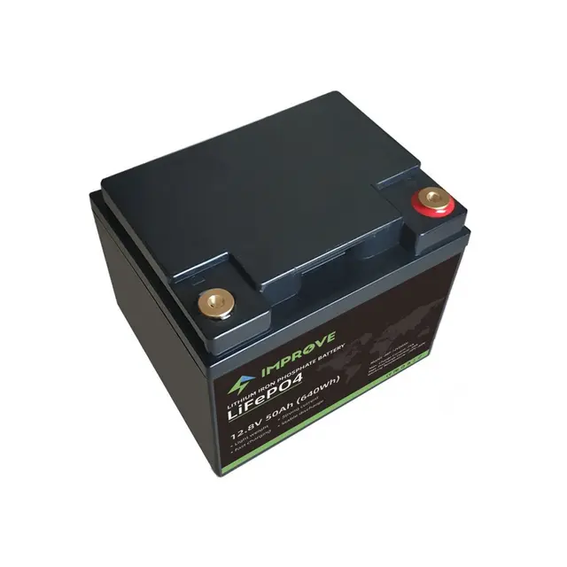 IMPROVE Lithium Batteri 12V 50Ah Lifepo4 - BMS 50A 