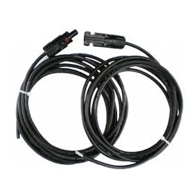 SKANBATT PV Kabel 2x6mm2 - 10m MC4 kontakt i en ende - God kvalitet 