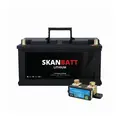 SKANBATT Lithium Batteri 12V 150ah 150a BMS (352x174x190mm) - Med Bluetooth