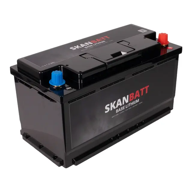 SKANBATT Base Lithium - 12V 100Ah 100A BMS - 352x174x190mm - Bobil 