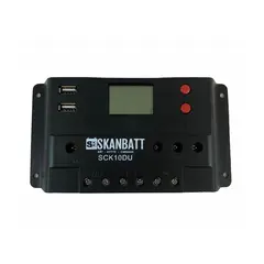 SKANBATT Solcelleregulator PWM 12/24V 10A (SCK10DU)