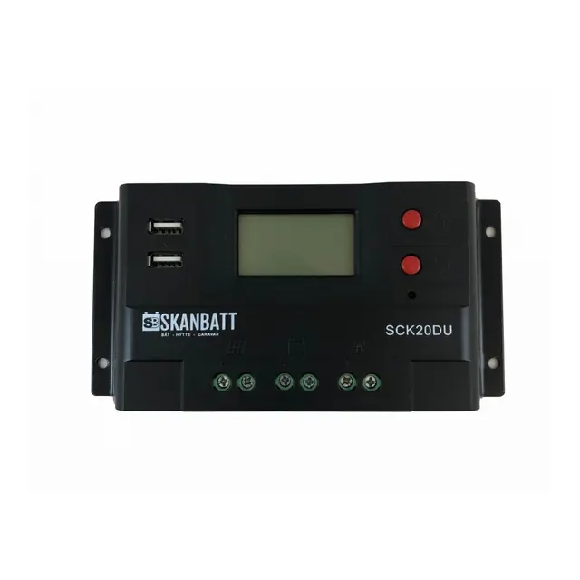 SKANBATT Solcelleregulator PWM 12/24V 20A (SCK20DU) 