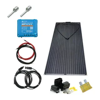 SKANBATT Solcellepanel Pakke Fleksibelt 200W -&#160;1530x680x4mm - Victron 15A MPPT