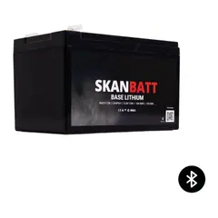 SKANBATT Base Lithium - 12V 12Ah 10A BMS m/Bluetooth - 3 Års garanti
