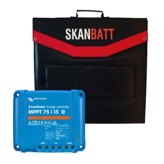 SKANBATT Solcellepanel Pakke Portabelt 220W -&#160;2370x660x4mm - Victron 15A MPPT