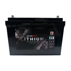 SKANBATT  BT Lithium Batteri 12V 125AH Blutooth 150A BMS 5&#229;rs garanti