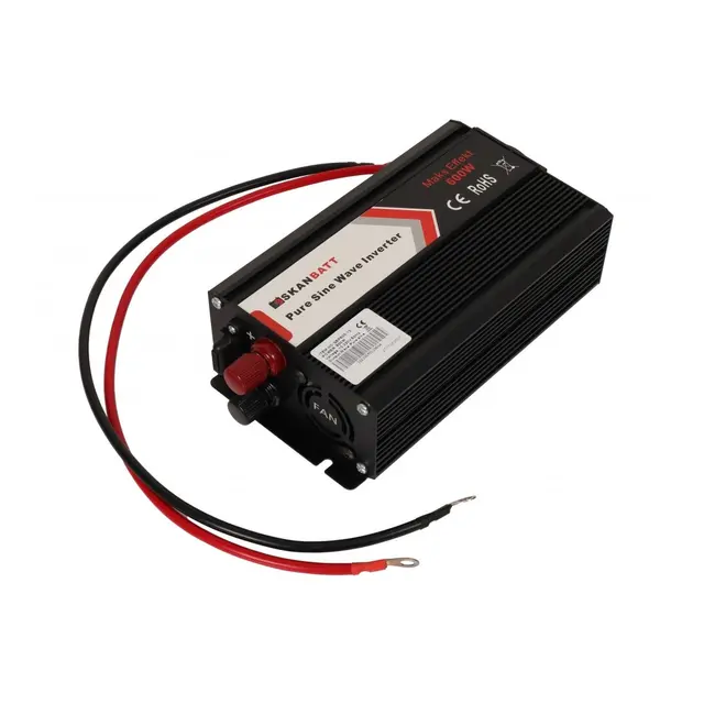 SKANBATT  Inverter 12V 600W (1200W) Ren Sinus 