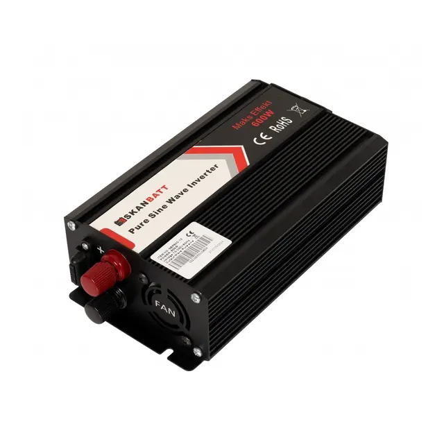 SKANBATT  Inverter 12V 600W (1200W) Ren Sinus 