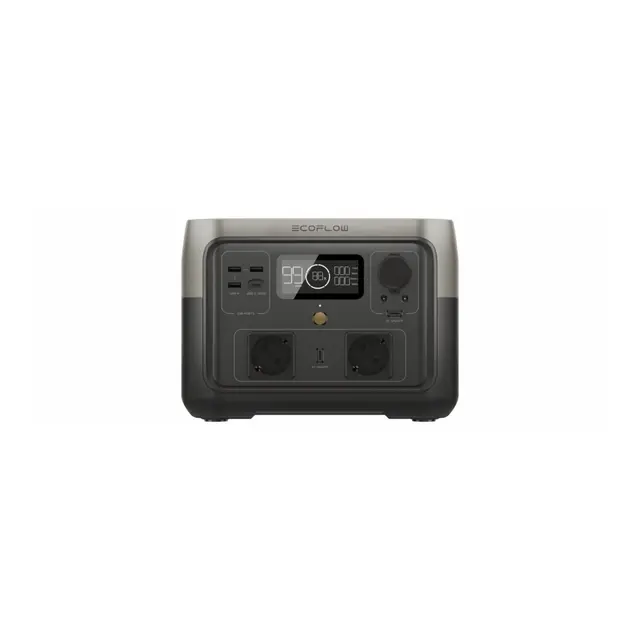 Ecoflow River 2 Max Powerbank 512Wh Lithium -12V - 230V - USB - Solcelle 