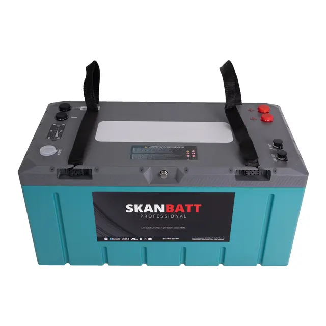 SKANBATT Lithium Professional IP67 12V 300Ah 300A  BMS 8-års garanti! 