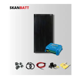 SKANBATT Solcellepakke - 12V / 110w Rammepanel / Victron Mppt 10A