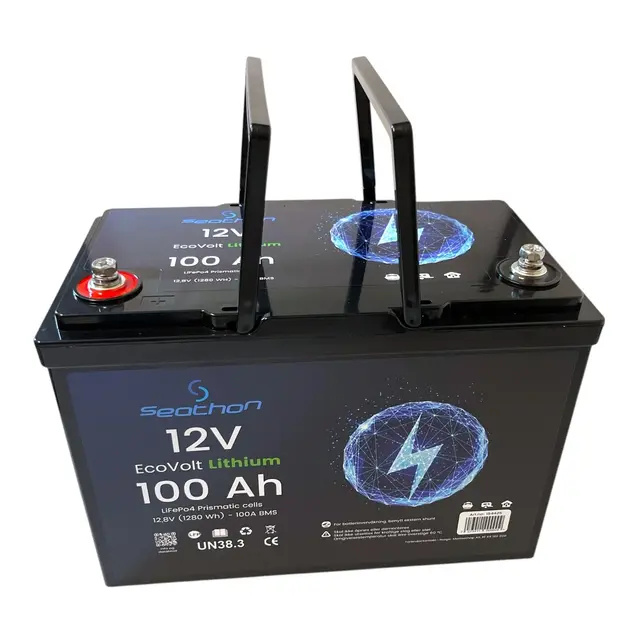 SEATHON EcoVolt Lithium batteri 100 Ah 12V - 100A BMS 