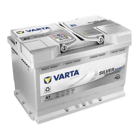 VARTA AGM Batteri 12V - 70Ah - 760cca 278x175x190 mm + høyre A7 xEV