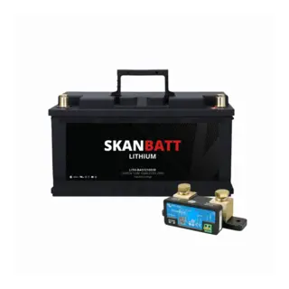 SKANBATT Lithium Batteri 12V 104ah 100a BMS 279x175x190mm) - Med Bluetooth