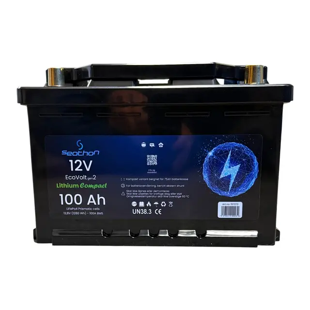 SEATHON EcoVolt g2 Compact Lithium 100Ah 12V - 100A BMS - LiFePO4 