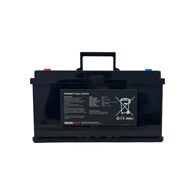 SKANBATT Base Lithium - 12V 100Ah 100A BMS - 352x174x190mm - Bobil 