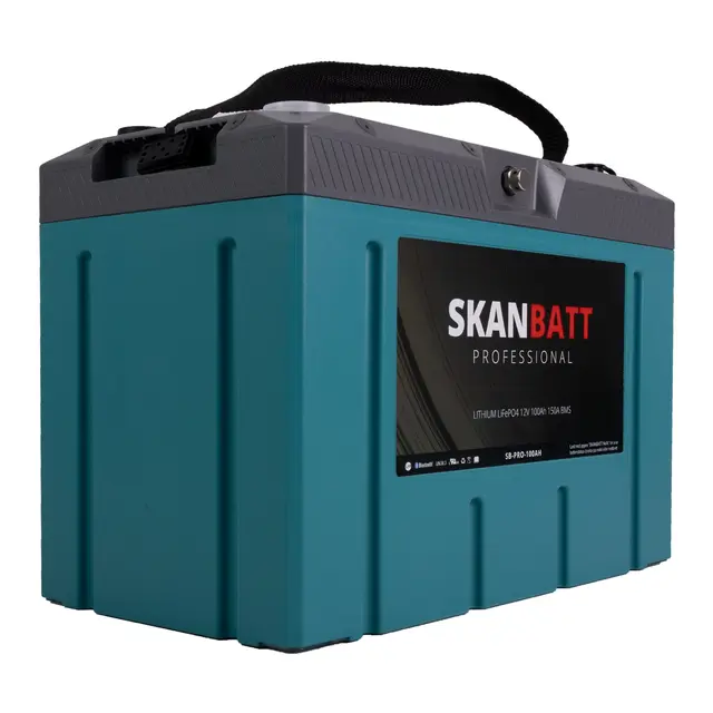 SKANBATT Lithium Professional IP67 12V 100Ah 150A BMS 8-års garanti! 