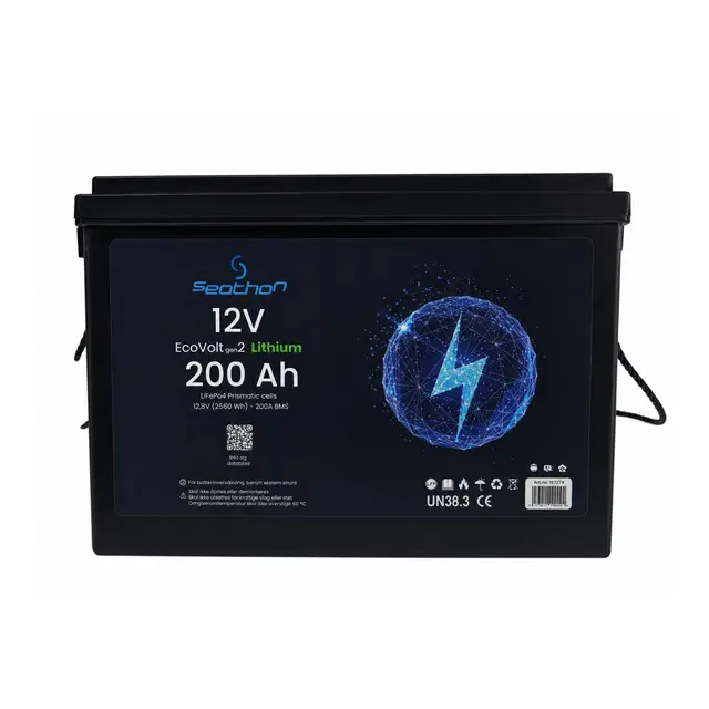 SEATHON EcoVolt g2 Lithium batteri 200Ah 12V - 200A BMS - LiFePO4 