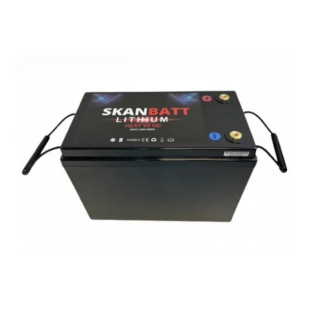 SKANBATT V2 Lithium Heat Batteri  280ah 12V med 150a BMS og Bluetooth 