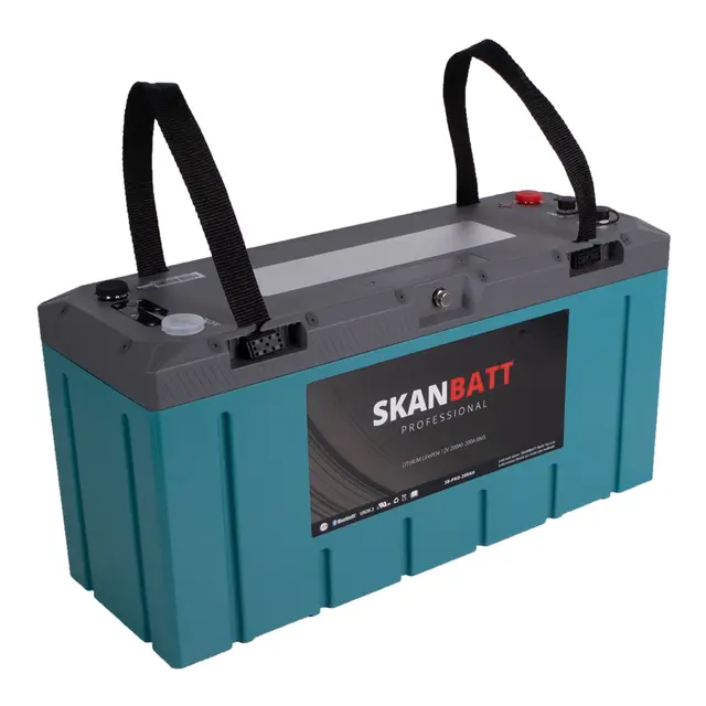 SKANBATT Lithium Professional IP67 12V 200Ah 200A  BMS 8-års garanti! 