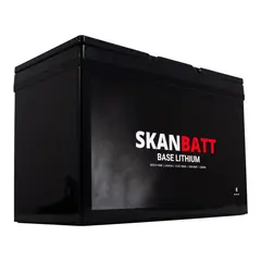 SKANBATT Base Lithium - 12V 100Ah 100a BMS - 307x169x208mm - Bluetooth