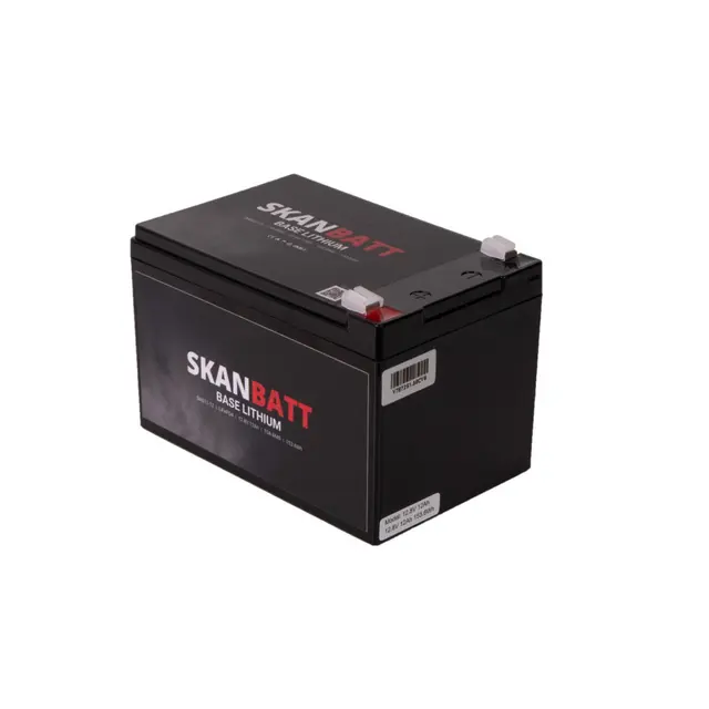 SKANBATT Base Lithium - 12V 12Ah 10A BMS - 3 Års garanti 