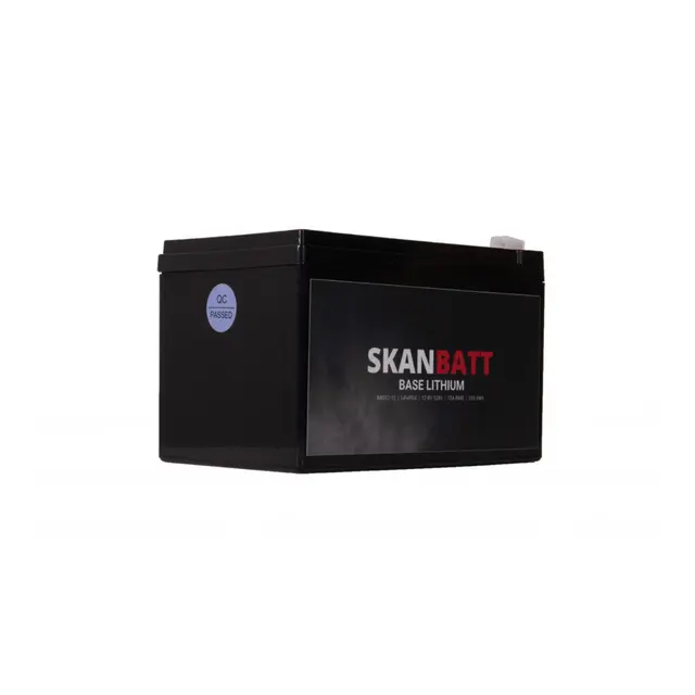 SKANBATT Base Lithium - 12V 12Ah 10A BMS - 3 Års garanti 