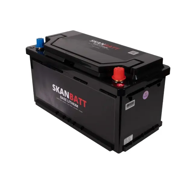 SKANBATT Base Lithium - 12V 150Ah 150a BMS - 355x180x190mm - 3 Års garanti 