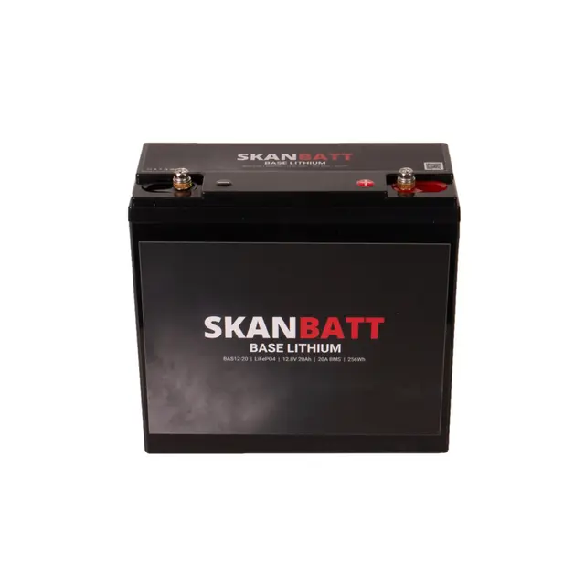 SKANBATT Base Lithium - 12V 20Ah 20A BMS - 3 Års garanti 