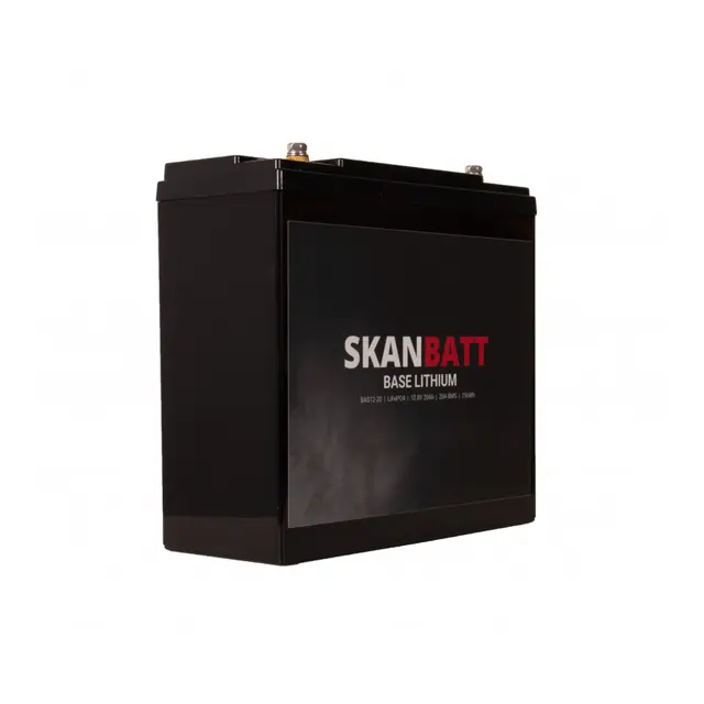 SKANBATT Base Lithium - 12V 20Ah 20A BMS - 3 Års garanti 